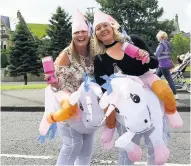  ??  ?? Unicorns Ladies get into the spirit of the gala day