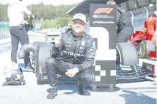  ?? - AFP photo ?? Bottas celebrates winning the Austrian Formula One Grand Prix race in Spielberg, Austria.