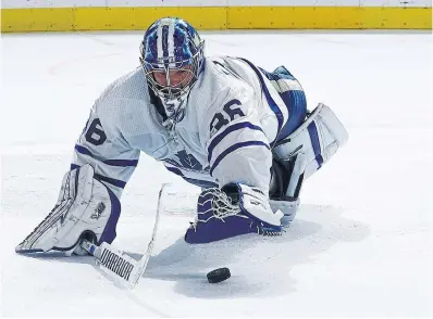  ?? TIM NWACHUKWU GETTY IMAGES FILE PHOTO ?? Since he became a Leaf, Jack Campbell has led the NHL in save percentage and goals-against average (minimum 40 games).