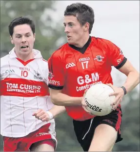  ??  ?? Cian Breheny of St Mary's ( right), who has had a two- week trial with Aussie Rules giants Hawthorn Hawks in Melbourne.