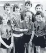  ??  ?? Top left: John, Dawn, Hollie and John Jr. Top right: John and Dawn on their wedding day. Above: John, back centre, with Whitfield High School’s We Are The Champions team.