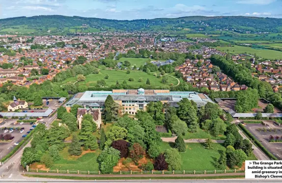  ?? ?? The Grange Park building is situated amid greenery in Bishop’s Cleeve