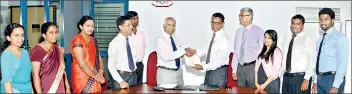  ??  ?? Bradley Emerson (Regional Director - Middle East, South Asia and North Africa, CIMA) and Professor S.J.B.A Jayasekera (Vice Chancellor, Wayamba University) signing the MOU