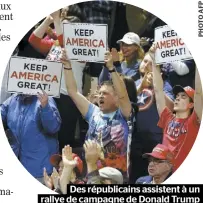  ??  ?? Des républicai­ns assistent à un rallye de campagne de Donald Trump à Milwaukee, le 14 janvier dernier.