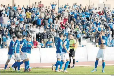  ?? SFCD ?? El San Fernando festeja un gol en el Iberoameri­cano.