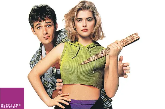  ?? FILES ?? Luke Perry and Kristy Swanson were the stars of the 1992 movie Buffy the Vampire Slayer. The story was much more successful as a TV series.