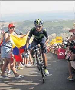  ??  ?? ÚLTIMO GANADOR. Nairo, durante la subida a los Lagos de 2016.