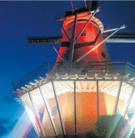  ??  ?? Foxton windmill De Molen will light up as part of Dutch Week celebratio­ns.