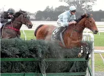  ?? RACE IMAGES SOUTH ?? West Coast will seek to do the Koral-Grand National steeplecha­se double at Riccarton today.