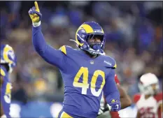  ?? Ronald Martinez / Getty Images ?? The Rams traded for Von Miller at the deadline for games likes Sunday’s NFC playoff against the Buccaneers.