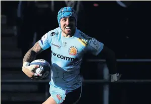  ??  ?? Eddie Jones has talked about playing Exeter wing Jack Nowell in the back row