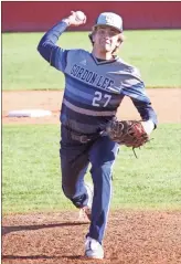  ?? Scott Herpst ?? Gordon Lee pitcher Jake Poindexter gets set to deliver a pitch during the Trojans’ game against Heritage as part of the Catoosa County Children’s Fund Baseball Classic on Saturday.