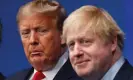  ?? Photograph: Peter Nicholls/ AFP/Getty Images ?? Boris Johnson’s response to a crossparty inquiry into whether he misled MPs over Partygate has drawn comparison­s with Donald Trump.