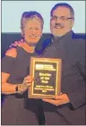  ??  ?? Steve and Katherine van Nostrand’s company Keltic Clothing was recognized with the internatio­nal retailer of the year - single store award at the 11th annual Uniform Retailers