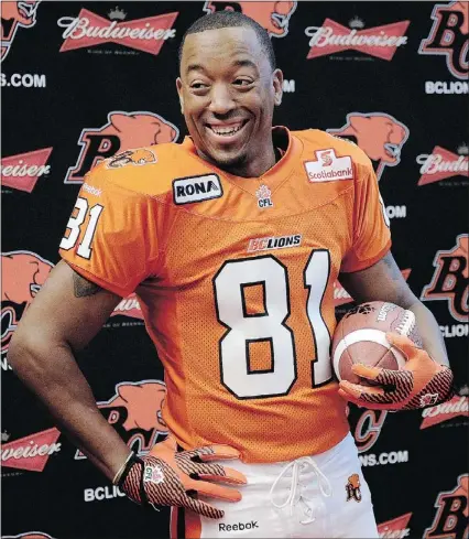  ?? NICK PROCAYLO — PNG ?? The Grey Cup champion B.C. Lions elected to largely stick with what works when they unveiled new uniforms Wednesday that resulted in only minor cosmetic changes using improved moisture-wicking fabric. “It’ll make it a little tough [for opponents] to...