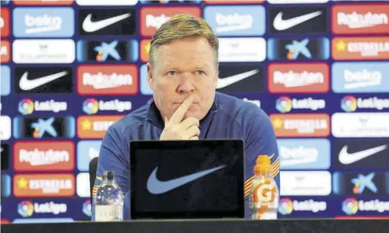  ?? FCB ?? Koeman no descartó ayer ningún título y se mostró optimista con las opciones de lograr alguno esta temporada //