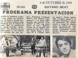  ??  ?? Recorte. Anuncio de un show de TV de los ‘60 con Donald como figura.