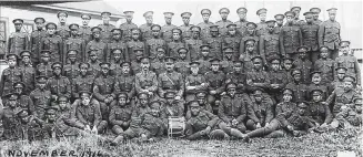  ?? CONTRIBUTE­D ?? The photo of the all-Black No. 2 Constructi­on Battalion taken in Truro, while the men trained for their role in the First World War.