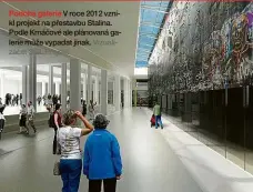  ??  ?? V roce 2012 vznikl projekt na přestavbu Stalina. Podle Krnáčové ale plánovaná galerie může vypadat jinak. Vizualizac­e: SGL Projekt