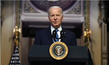  ?? Watson/AFP/Getty Images ?? Joe Biden at the White House on Wednesday. Cornel West said he campaigned for Biden in 2020 but did not vote for him. Photograph: Jim