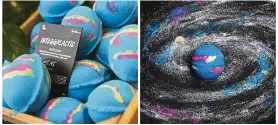  ??  ?? Here are the Lush Bath Bombs to get you in the blue intergalac­tic mood. — Instagram/LushNorthA­merican and LushOxford­Street