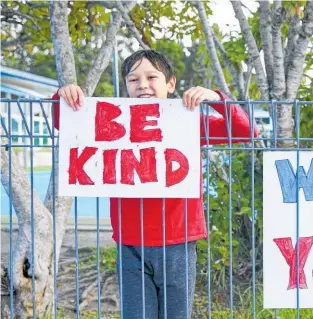  ??  ?? Kaurilands School in Glen Eden, Auckland, held a teacher convoy during level 3, looking forward to schools reopening.