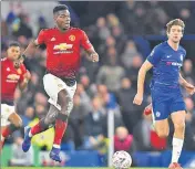  ?? GETTY ?? Pogba scored Manchester United’s second goal vs Chelsea.