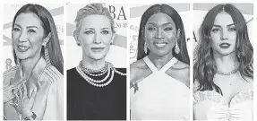  ?? KARWAI TANG/ WIREIMAGE ?? Michelle Yeoh, from left, Cate Blanchett, Angela Bassett and Ana de Armas are nominated at Sunday’s SAG Awards.