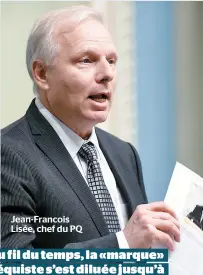  ??  ?? Jean-francois Lisée, chef du PQ