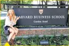  ??  ?? Maria Sharapova at the Harvard Business School