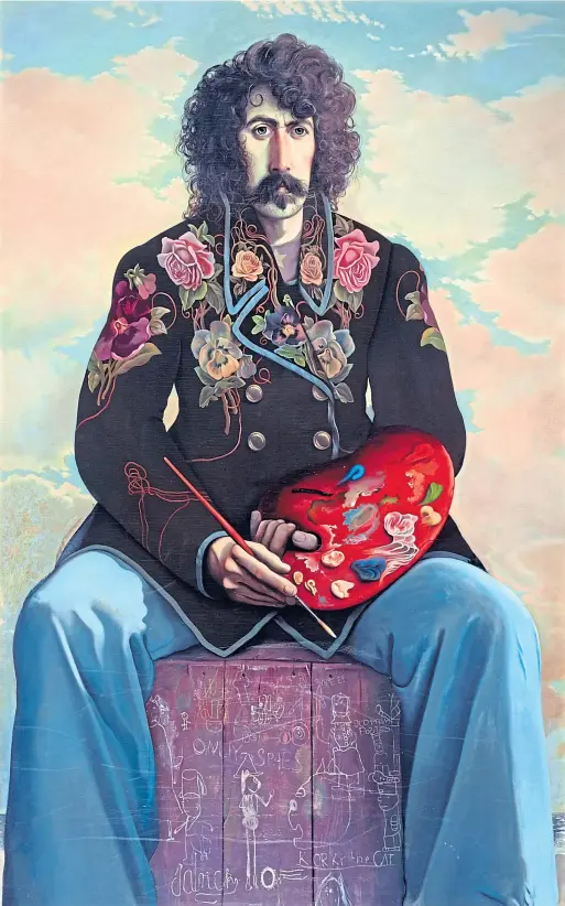  ?? ?? John Byrne’s Self-portrait In A Flowered Jacket, owned by National Galleries Scotland, and painted in the early ’70s after a trip to California, features in the exhibition at Kelvingrov­e Art Gallery in Glasgow