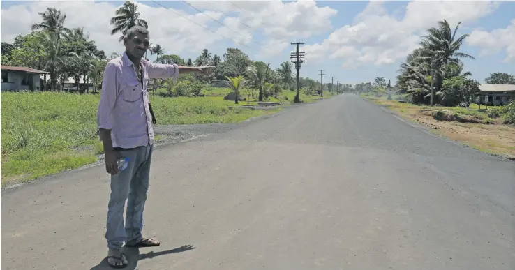  ?? Photo: Simione Haravanua ?? Eminoni Lidi at the new-look Naselai Road.