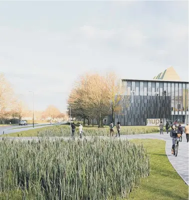  ??  ?? An artist’s impression of how the new university building will look.