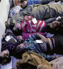  ?? Ansa ?? Di chi è la colpa Vittime civili dell’attacco col gas a Douma