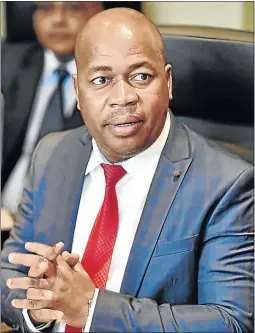  ?? /FREDDY MAVUNDA ?? Ekurhuleni mayor Mzwandile Masina’s future will be decided on Thursday.