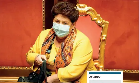  ??  ?? Renziana Teresa Bellanova, 62 anni, ministro per le Politiche agricole, siede nel governo con la collega Elena Bonetti in rappresent­anza di Italia viva, la formazione politica di Matteo Renzi che è impegnata nel duro confronto sul Recovery