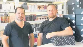  ??  ?? Andrew Cardy (left) and Jason Hawthorn, co-founders of e-commerce retailer MYM, saw a big sales spike on Singles’ Day.