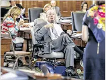  ?? RICARDO B. BRAZZIELL / AMERICANST­ATESMAN ?? Sen. Kel Seliger, who heads the Senate Higher Education Committee, speaks on the floor earlier this month about authorizin­g revenue bonds to fifinance capital projects at 64 public higher education campuses in the state.