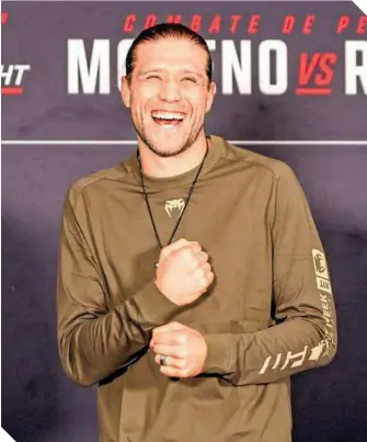  ?? ?? La confianza de Brian Ortega está al máximo y se siente ganador.