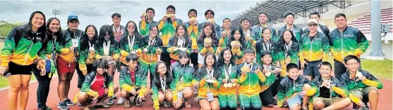  ?? GRACE CASTANEDA PHOTO ?? SWIMMING DOMINANCE. Davao City dominates the four-day Davraa Meet 2024 swimming competitio­n, amassing a total of 40 gold medals, 31 silvers, and 23 bronzes at the Davao del Norte Sports Complex in Tagum City on Friday, April 5.