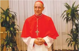  ?? AP PHOTO/RICCARDO DE LUCA ?? New Cardinal Víctor Manuel Fernández, prefect of the Dicastery for the Doctrine of the Faith, poses for a photo Saturday at the end of the consistory where Pope Francis elevated 21 new cardinals in St. Peter’s Square at The Vatican.