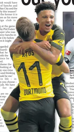  ??  ?? MADE IN EUROPE: Sancho (left) and Reiss (above) qualify for England, but their careers have taken off in Germany