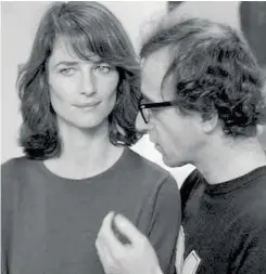  ??  ?? con woody allen | Charlotte Rampling durante le riprese di «Stardust Memories» (1980)