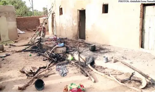  ?? ?? Inside the house where Haruna was allegedly set ablaze