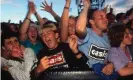  ??  ?? Oasis fans at Knebworth, 1996. Photograph: Hayley Madden/REX/Shuttersto­ck