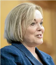  ?? MONIQUE FORD/STUFF ?? National Party leader Judith Collins says people may want to use their KiwiSaver money to start businesses.