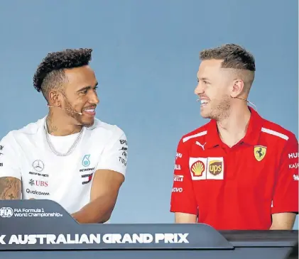  ?? EFE ?? Cara a cara. Hamilton volverá a ser la gran carta de Mercedes y Vettel, la apuesta más firme de Ferrari.