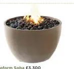  ??  ?? Paloform Soba £3,300 Concrete, natural gas or propane, H40cm (16in) Dia 71cm (28in)