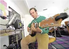  ??  ?? Australian musician Ben Lee rehearses inside his home studio in Los Angeles, California. — AFP photos