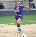  ?? Tommy Romanach / RN-T ?? Armuchee’s Addie Grace Trejo comes up to meet the ball while heading upfield Thursday.